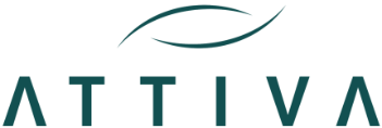 The image shows the word "ATTIVA" in stylized green capital letters with a curved green line above the text.
