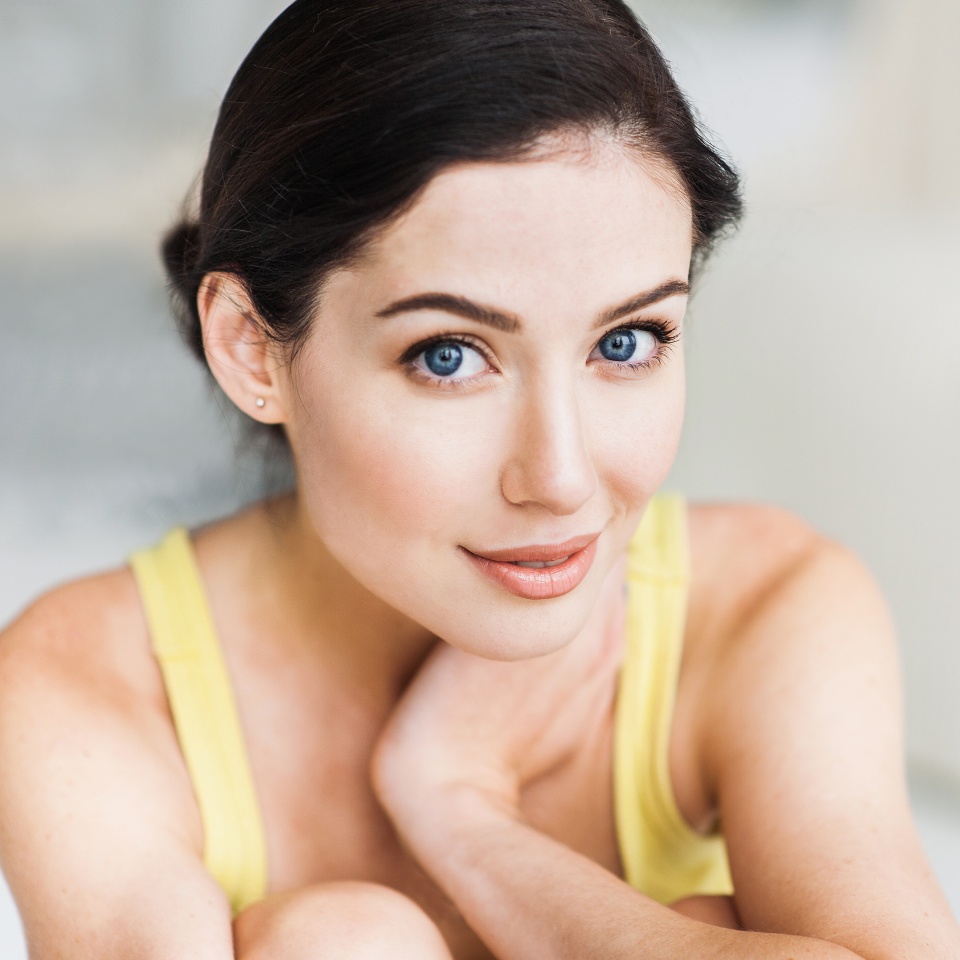 Portrait of a beautiful young woman. , Pretty model girl with perfect fresh clean skin resting at home, Beauty, relaxation and skin care concept